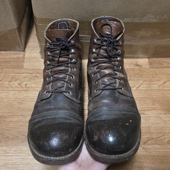 Red Wing 8111 Heritage Iron Ranger Men’s Brown Leather Boots Size 12 - Picture 3 of 8